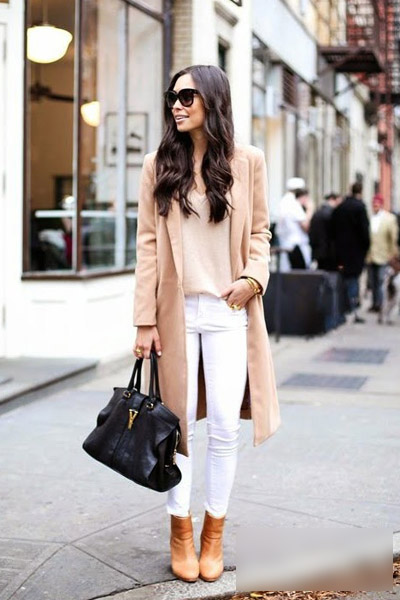 Camel coat strong aura mix handsome boots good cold
